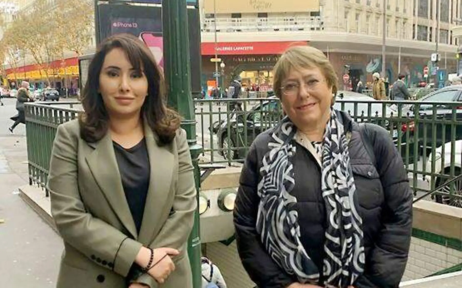 Bachelet y princesa Latifa-AFP